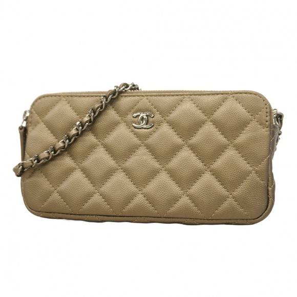 CHANEL Green Caviar Leather Wallet - Picture 1 of 14